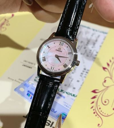 Omega De Ville 32mm Quartz Movement 316L Steel Mother Of Pearl Dial Women Watch